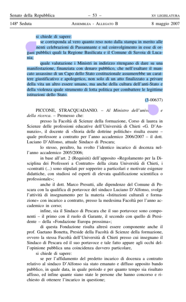 INTERROGAZIONE PARLAMENTARE       8 MAGGIO 2007   www.senato.it/service/PDF/PDFServer/BGT/263279.pdf